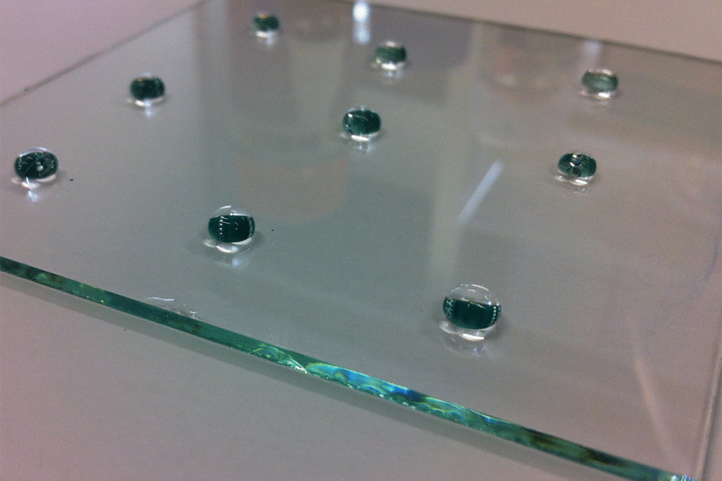 Hydrophobic coating glass